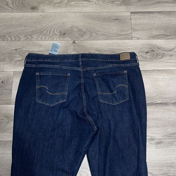 Signature Levi Strauss Mid Rise Bootcut Jeans Women Sz 24M w37 L32 Dark Wash - Picture 9 of 11